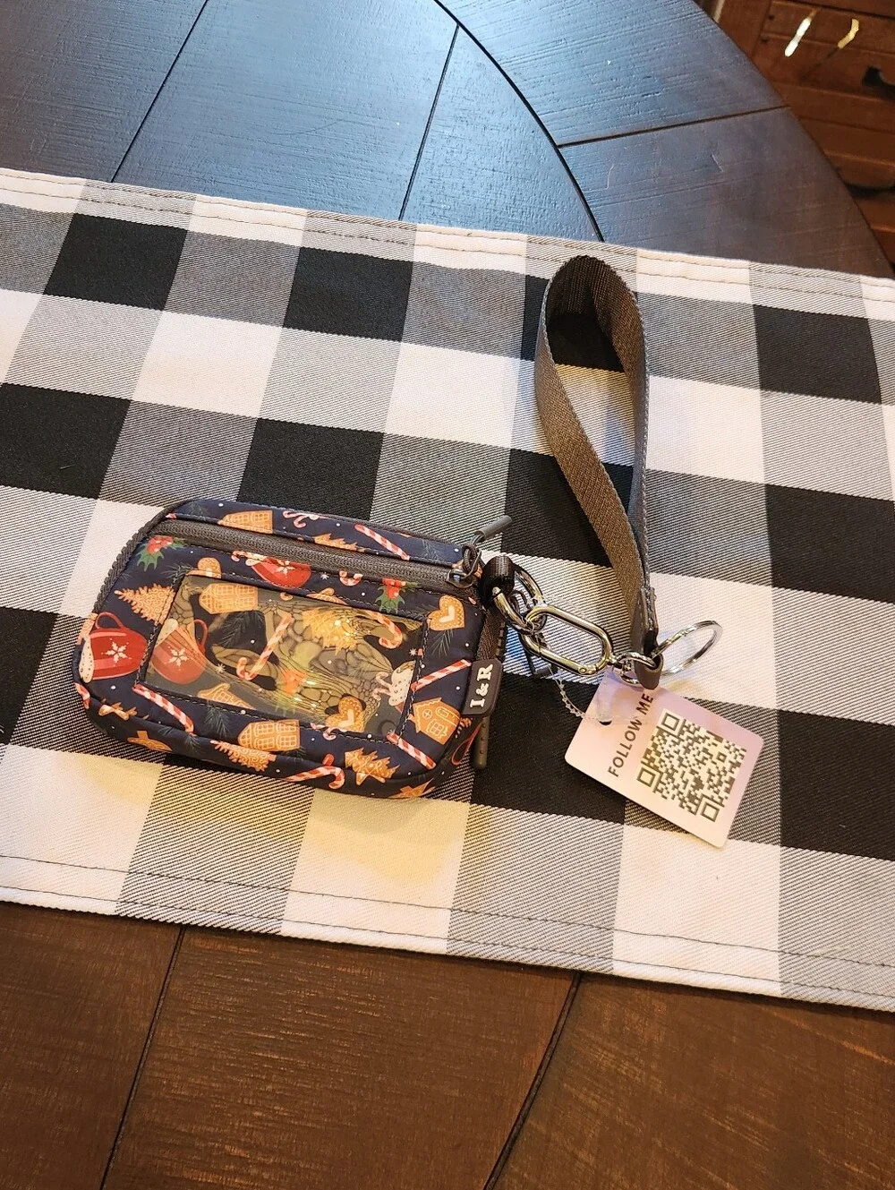 New With Tags! Iris & Rainbow Holiday Wristlet is in the Retired Print